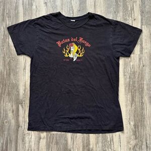 Vintage 2000 Putas Del Fuego Roller Derby T-Shirt Size XL